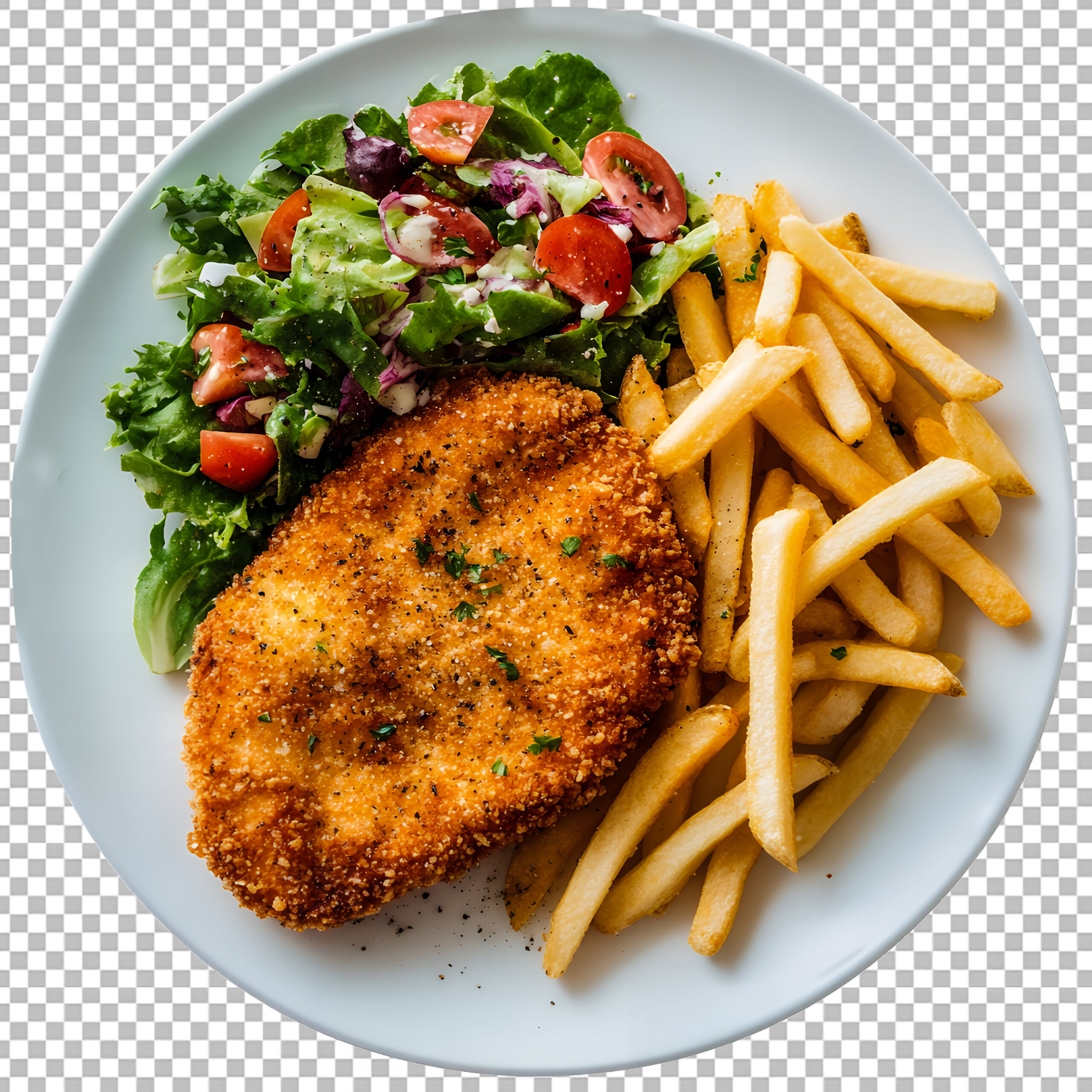 Schnitzel mit Pommes